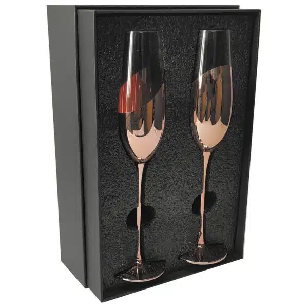 Set de 2 Copas Champagne Encobrizadas M84