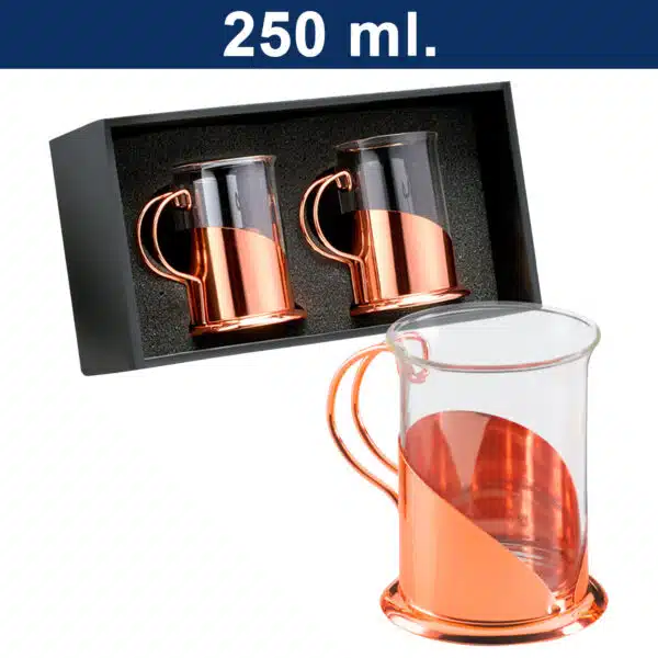 Set de 2 tazas para café encobrizadas M72