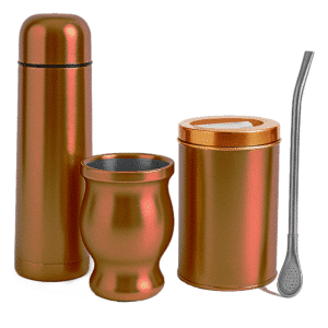 Set de Mate color Cobre con Bolso