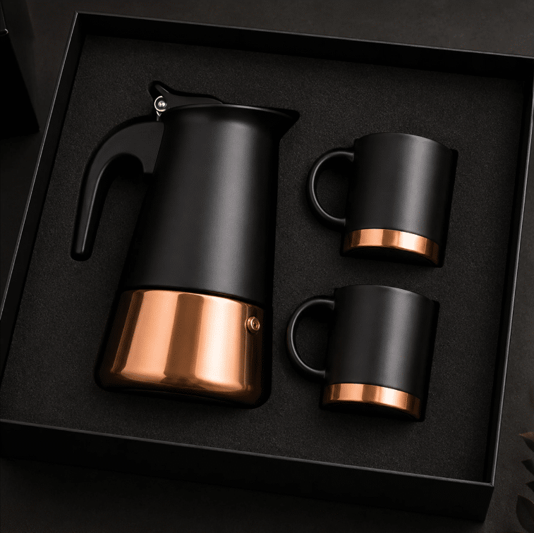 Set de Cafetera Italiana y Tazas