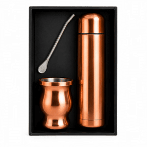 Set de Mate color ENCOBRIZADO con Bolso